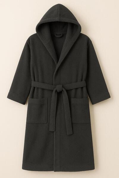 MODELHOME Cotton Hoodie Navy Color (L-Xl-2Xl-3Xl-4Xl-5Xl-6Xl) Large / Oversize Size Bathrobe
