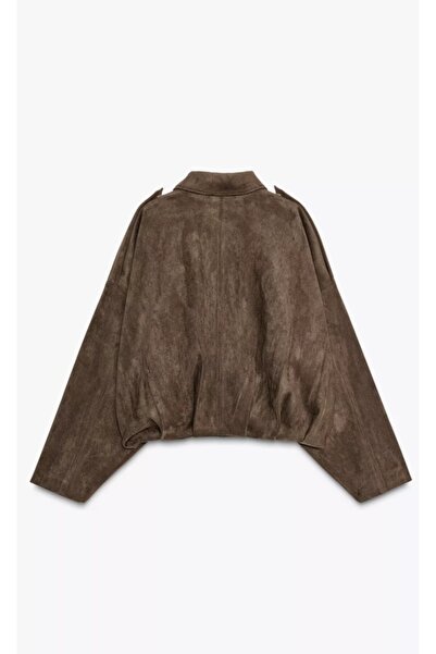 PERADO Жіноча куртка з замшевим ефектом, коричнева