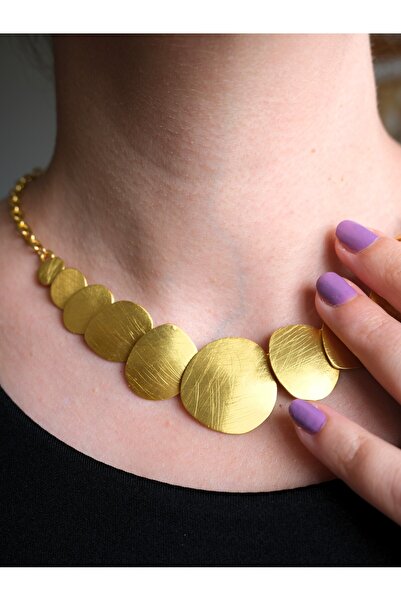 saaden jewelry SAADEN GOLD BÜYÜK HALKA KOLYE