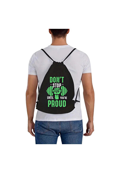 gampfa Dont Stop Motivasyonel Sırt Çantası - Dayanıklı ve Şık 45x38 cm