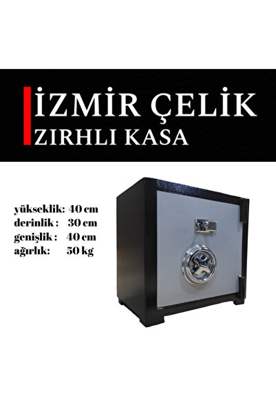 izmir çelik zırhlı kasa İzmir Çelik Zırhlı Kasa 40 cm 50 kg Depreme ve Yangın...