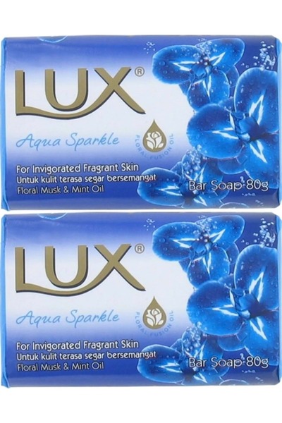 LUX Soap 80Gr Aqua Sparkle (Sparkle Like Water) (Set of 2)