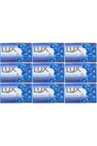 LUX Soap 80Gr Aqua Sparkle (Sparkle Like Water) (Set of 9)