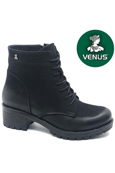 Venüs حذاء نسائي من الجلد الطبيعي غير قابل للانزلاق من Yurs باللون الأسود