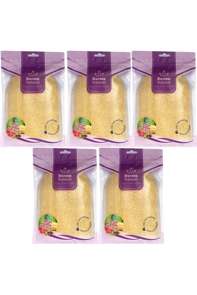 Derma Naturel Loofah Pumpkin Towel Bath Glove (15*24cm) Ms-11 (Set of 5)