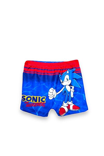 LİTTLE TORTOİSE YENİ SEZON ERKEK ÇOCUK SONİC DESENLİ DENİZ ŞORTU VE BONE TAKIM