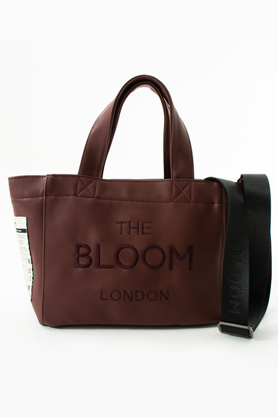 the bloom london Canvas burgundy Vegan Leather Bloom London