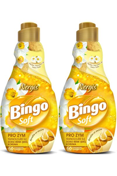 Bingo Soft Çamaşır Yumuşatıcı Konsantre 1440ML Nergis (2 Li Set)