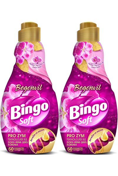 Bingo Soft Çamaşır Yumuşatıcı Konsantre 1440ML Begonvil (2 Li Set)