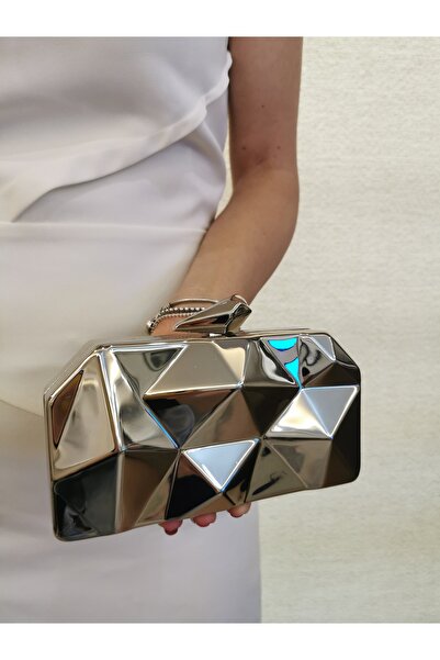 MODA Beegi Concept Women Evening Dress with Metal Silver Chain Wedding Night ...