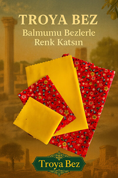 TROYA ARICILIK GIDA Troya Tekrar Kullanılabilir Balmumu Gıda Saklama Bezi 4’L...