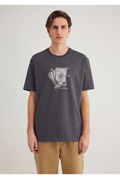 Mavi Μπλουζάκι με στάμπα ανθρακί Loose Fit / Loose Relaxed Fit 0612458 -80955