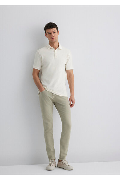 Mavi James Faded Green Comfort Gabardine Trousers 0042489454
