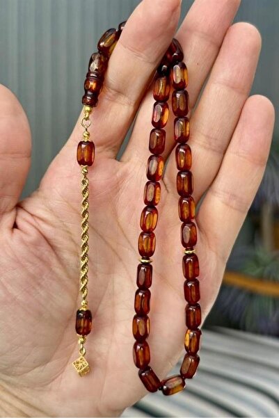 dergah tesbih Altın Püskül Bilek Boy Rus Damla Kehribar (Amber), (مسبحة قطرة كهريبار)