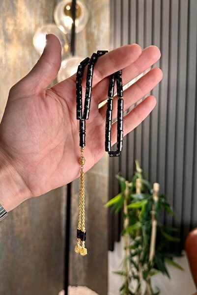 dergah tesbih Usta İşi Altın Püskül Erzurum Oltu Taşı Tesbih