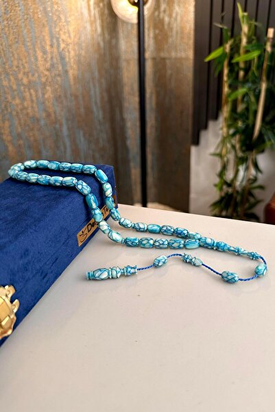 dergah tesbih Ice Blue New Galalith (Galanit) Tesbih Master Craftsmanship