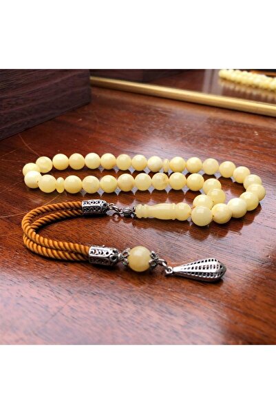 dergah tesbih Has Kaya Damla Kehribar Özel Tasarım (Amber), (مسبحة قطرة كهريبار)