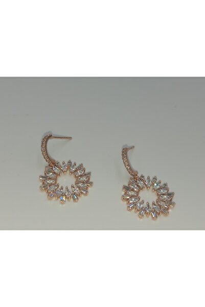 XUPING JEWELRY Xupıng Yuvarlak Taşlı Çelik Küpe