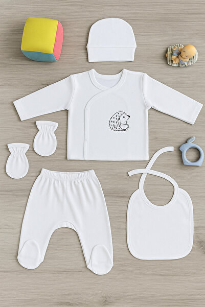 Miabella Home Newborn Baby Set Set of 5, Hospital Discharge Set, Baby Set, Soft Textured 100% Cotton