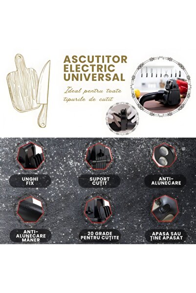 OmniDC SharpMaster Pro Electric Knife and Scissor Sharpener