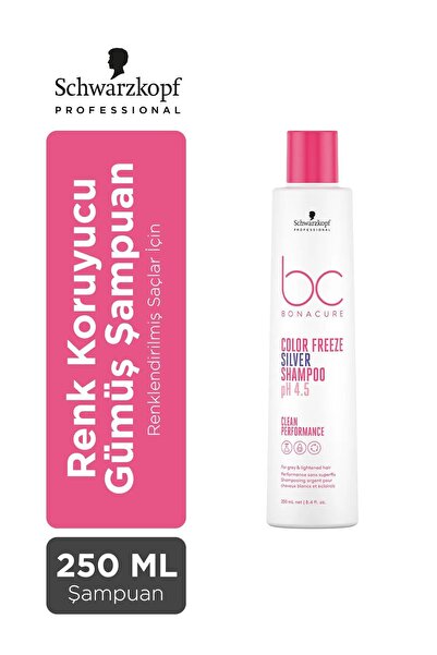 Bonacure Bc Clean Renk Koruyucu Gümüş Yansıma pH Şampuanı 250ml | İstenmeyen Tonları Engeller, Küllü
