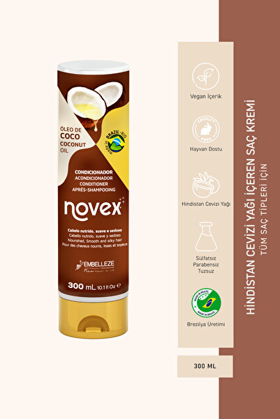 NOVEX Coconut Oil - Kuru ve Hasarlı Saçlar İçin Hindistan Cevizi Yağı İçeren ...