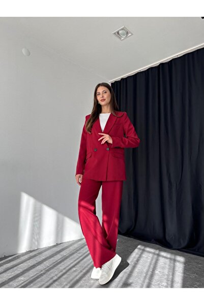 EFSUN MODA KADIN OVERSİZE CEKET PANTOLON TAKIM ASTARLİ