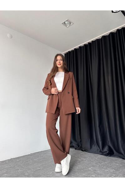 EFSUN MODA Women's Oversize Jacket Pants Suit Lined