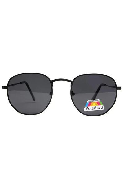 Luis Marin Pentagonal Polarized Men's Sunglasses Black Ln002
