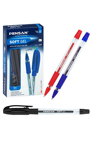 Pensan 2400 Soft Gel Tükenmez Kalem 0,7 Mm Mavi (12 Li Paket) Pe02400tkma
