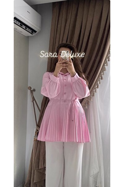 Sara Deluxe Pileli Tunik