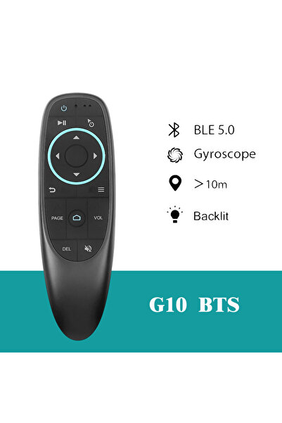 Choice جهاز تحكم عن بعد صوتي عالمي G10 BTS MRSVI G10S PRO 2.4 جيجاهرتز لاسلكي، إضاءة خلفية، تعلم بالأشعة تحت الحمراء، جيروسكوب A