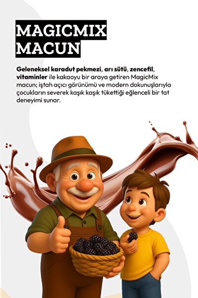 Patina Magicmix Kakaolu & Karadut Pekmezli Bitkisel Karışımlı Geleneksel Gıda 240 gram