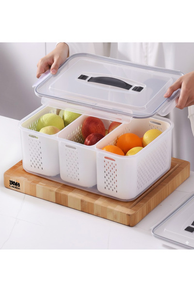 YAH Creation صناديق تخزين ذكية للمطبخ من YAH XL - منظمات محكمة الإغلاق للثلاج...