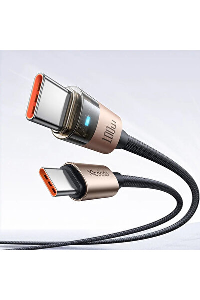 Mcdodo CA-5581 TYPE-C TO TYPE-C 100W 1.2M ŞEFFAF KABLO