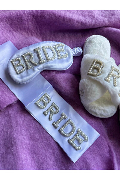 Store Pearl Mini Box Pearl Ornament Face Graduation Written Plush Slippers Satin Girdle and Eye Patch