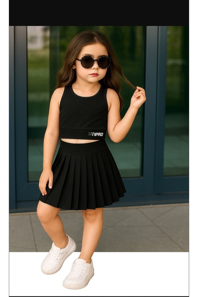 Uğur bebe Full Lycra Diver Fabric Flexible Shorts Skirted Girl's Crop Swimsuit Suit (Buy 1 Size Bigger)