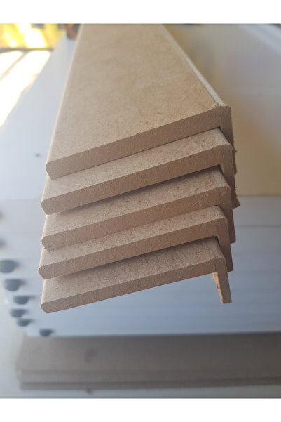 Çınar Kasa Pervaz İç Oda Kapı Pervazı, Ham MDF. 5 Adet (1 Kapı için) L geçmeli 220*8cm