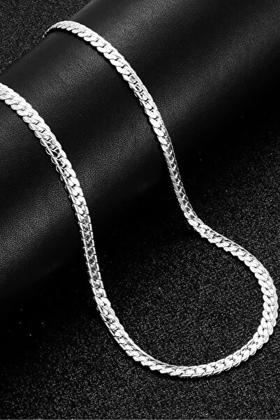 Takı Dükkanı سلسلة قلادة للرجال من الفولاذ المقاوم للصدأ موديل ثعبان مسطح من ...