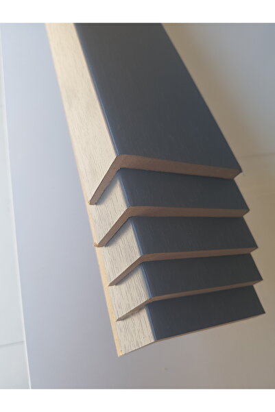 Çınar Kasa Pervaz İç Oda Kapı Pervazı, Antrasit. 5 Adet (1 Kapı için) L geçmeli PVC kaplama 220*8cm