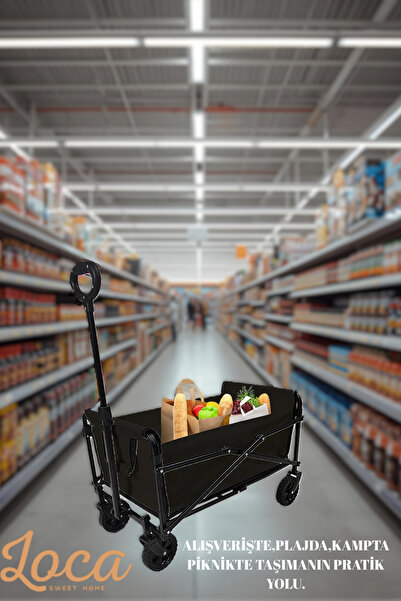 loca sweet home Katlanabilir Portatif Taşıma Aracı / Kamp, Piknik, Plaj, Pazar, El, Market Arabası