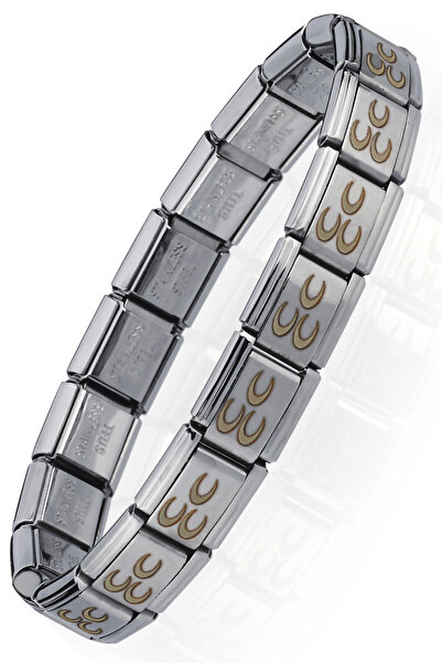 Takı Dükkanı سوار من الفولاذ للجنسين بعلم العثماني ثلاثي الهلال إيطالي scb58