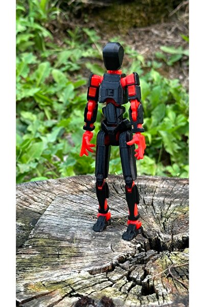 Loopify Lucky 13 Aksiyon Figürü Robot Oyuncak 13cm Siyah Kırmızı