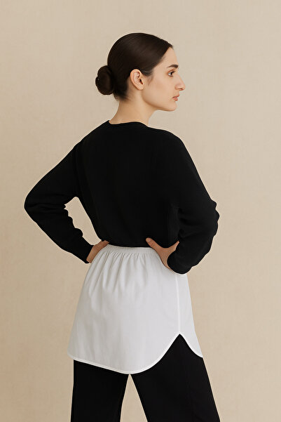 mirach Women's Shirt Skirt Underwear Insert Extender |   Stylish and Functional Design Option with White Color