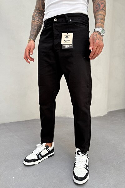 MADZEYMODA Чоловічі чорні джинси-боксерки з деніму Mz045