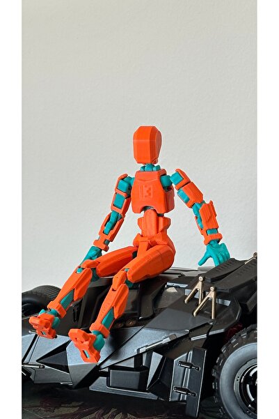 moifugyia Lucky 13 Aksiyon Figürü Robot Oyuncak 13cm Turuncu Turkuaz
