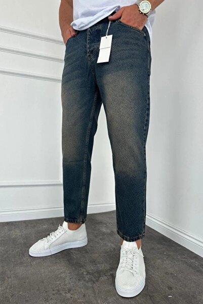 MADZEYMODA Boyfriend Mold Blue Denim Παντελόνι τζιν ανδρικό τζιν KE-605