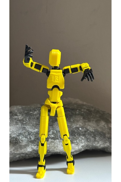 Loopify Lucky 13 Aksiyon Figürü Robot Oyuncak 13cm Sarı Siyah