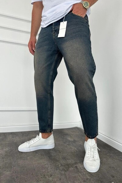 MADZEYMODA Boyfriend Mold Blue Denim Παντελόνι τζιν ανδρικό τζιν KE-605
