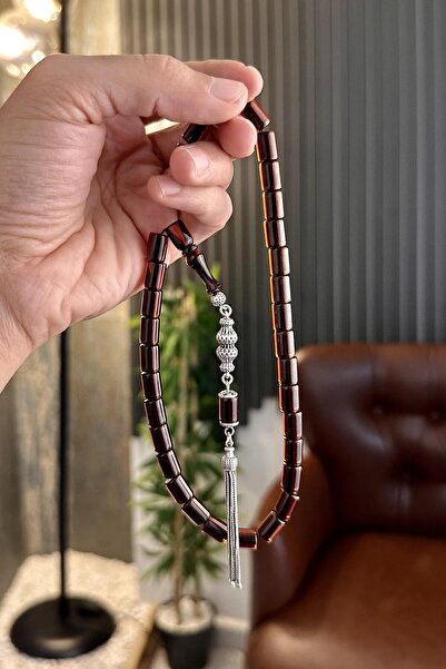 dergah tesbih Osmanlı Modeli Sıkma Kehribar Gümüş Tasarım